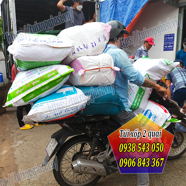 Giá bán lẻ túi xốp 2 quai màu