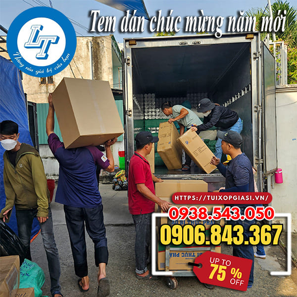 Giá tem dán chúc mừng năm mới 2024 mới nhất