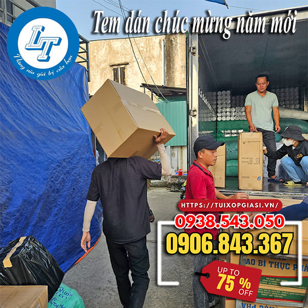 Giá tem dán chúc mừng năm mới 2024 mới nhất