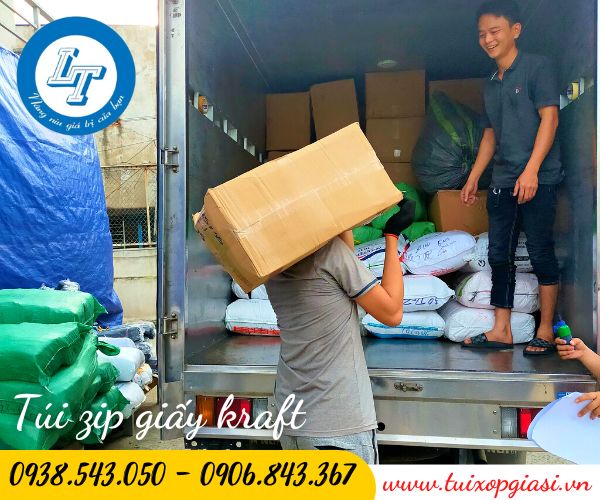 Giao túi zip giấy cho khách sỉ