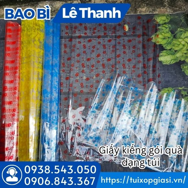 Giấy kiếng gói quà dạng túi Giấy kiếng gói quà dạng túi