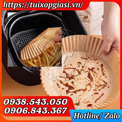 Giấy lót nồi chiên không dầu giúp thực phẩm không dính vào khay