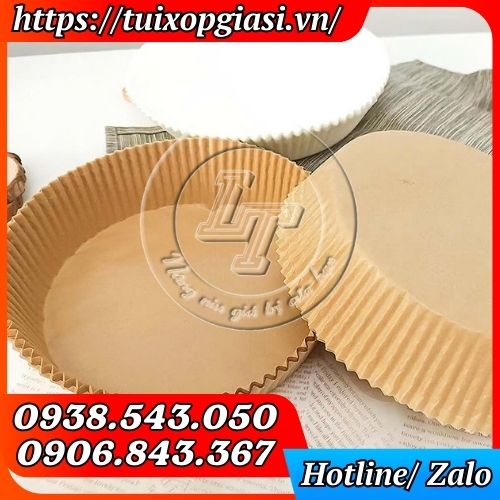 Giấy lót nồi chiên không dầu màu nâu, màu trắng