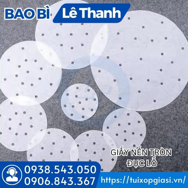 Giấy nến tròn đục lỗ đủ kích cỡ Giấy nến tròn đục lỗ đủ kích cỡ