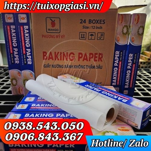 Giấy nướng bánh chống dính thùng 24 cuộn
