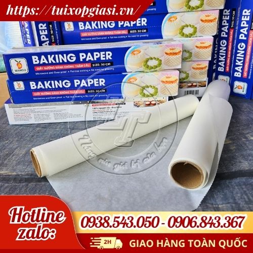 giấy nướng bánh không thấm dầu 30cm sẵn kho