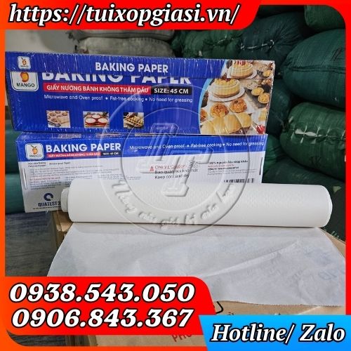 Giấy nướng bánh không thấm dầu cuộn 45cmx85cm