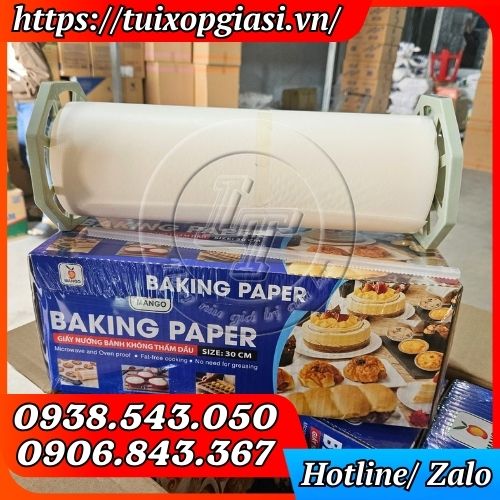 Giấy nướng bánh không thấm dầu size 30cmx100m