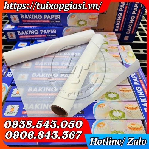 Giấy nướng bánh không thấm dầu size 30cmx5m
