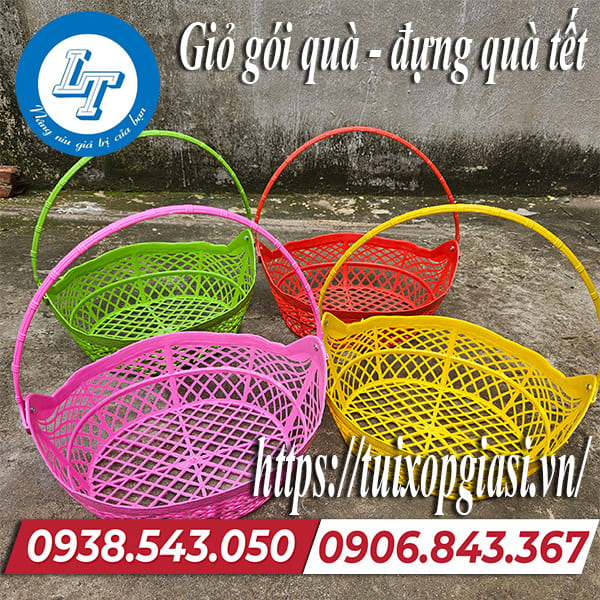 Giỏ gói quà, đựng quà tết giá rẻ