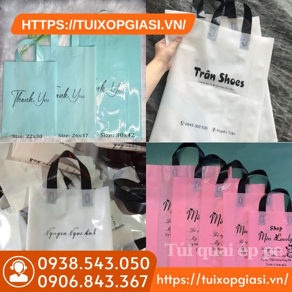 in ấn logo, thương hiệu lên túi ép quai in ấn logo, thương hiệu lên túi ép quai