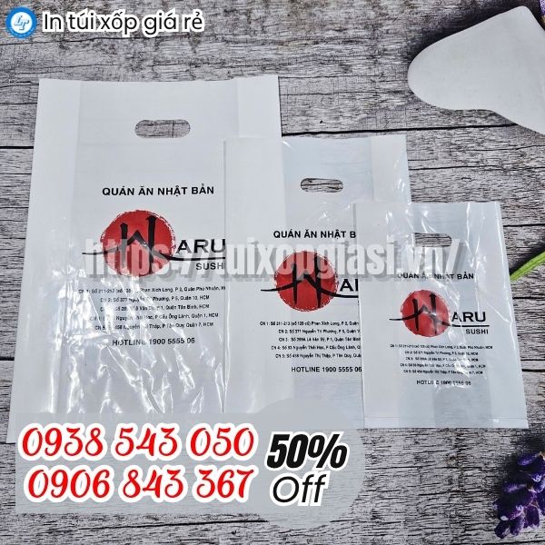 Túi xốp hột xoài pe in