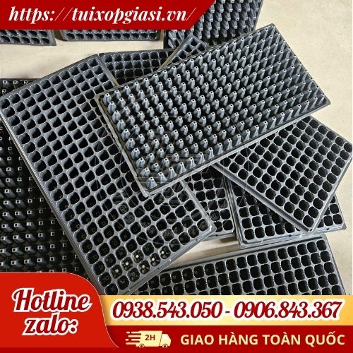 Khay nhựa đen ươm cây rau mầm bán sỉ