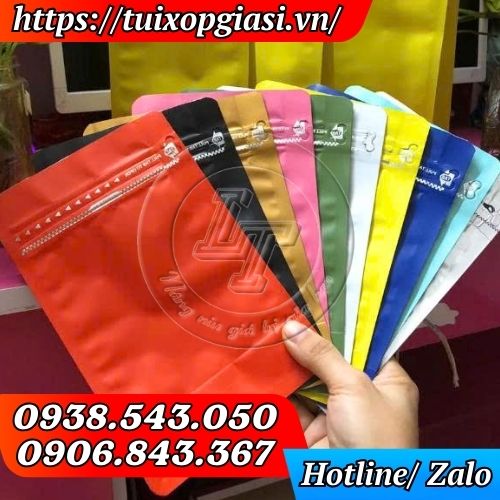 Túi zip 8 cạnh đủ màu