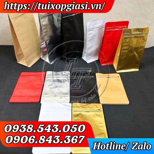 Túi zip 8 canh da dạng kích thước