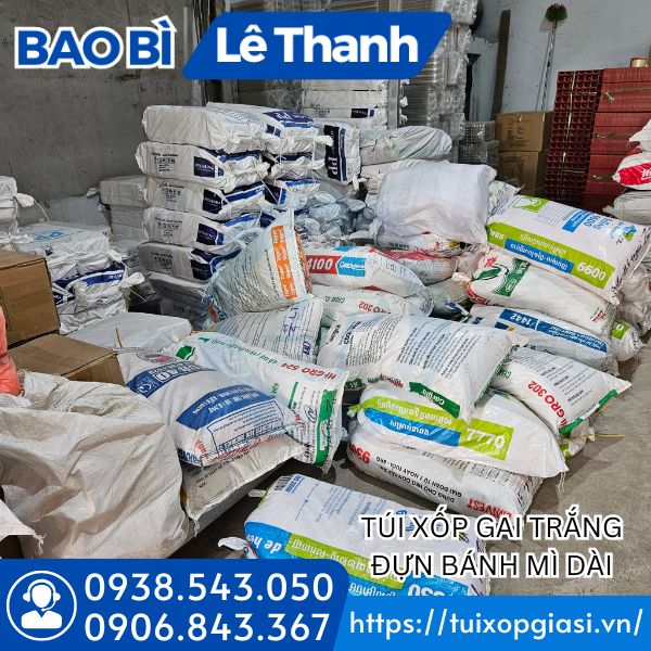 Kho túi xốp gai trắng đựng ổ bánh mì dài