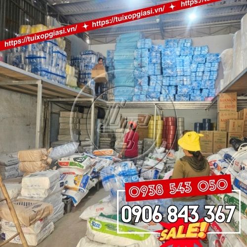 Kho túi xốp màu 2 quai