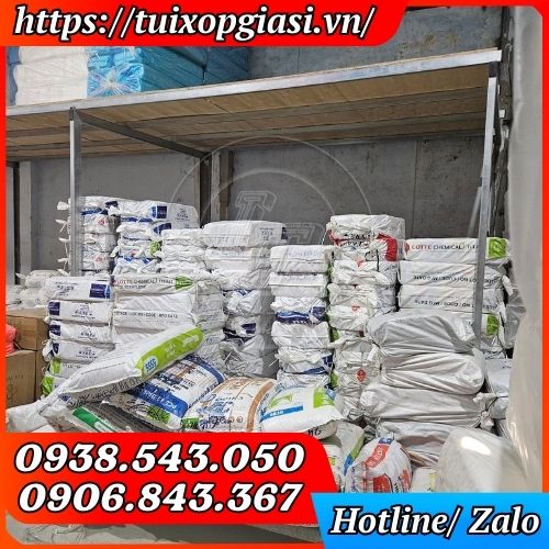 Kho xưởng túi xốp sữa 2 quai