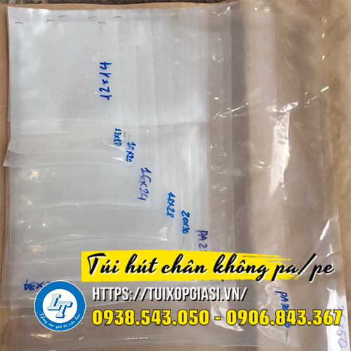 Kích thước túi hút chân không pa/pe