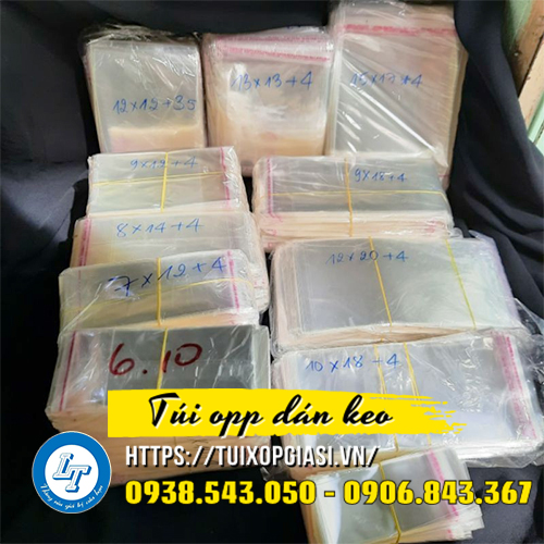Kích thước túi opp dán keo Kích thước túi opp dán keo
