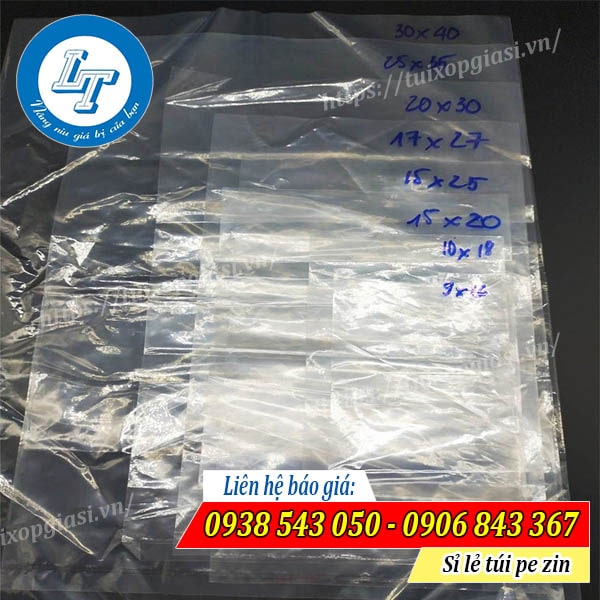 Kích thước túi pe zin Kích thước túi pe zin