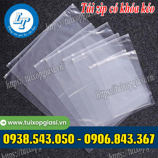 Kích thước túi zip có khóa kéo