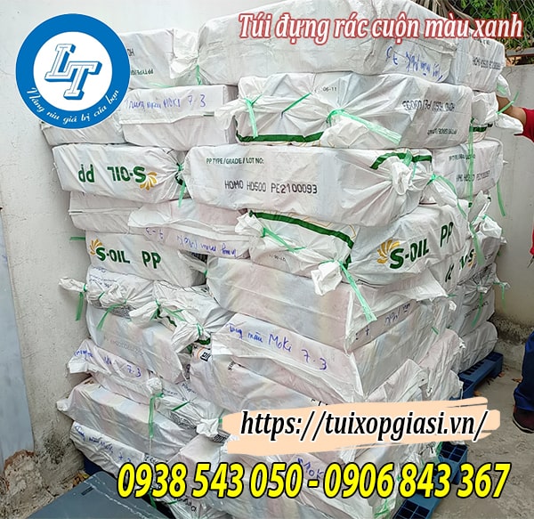 Lấy sỉ túi đựng rác cuộn màu xanh bình chánh