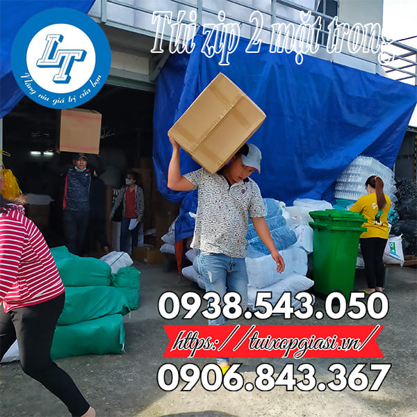 Lên đơn túi zip 2 mặt trong cho khách sỉ