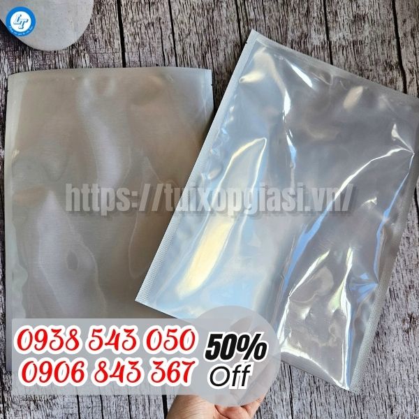 Túi ép 3 biên 1 mặt bạc