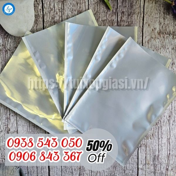 Túi ép 3 biên 1 mặt bạc dày dặn