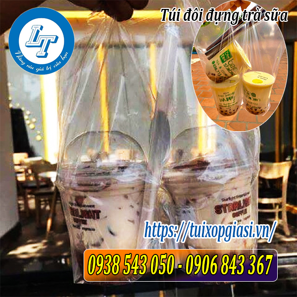 Mua sỉ rẻ túi đôi đựng trà sữa