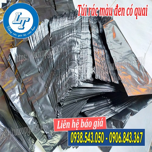 Mua túi đựng rác màu đen có quai giá rẻ tphcm
