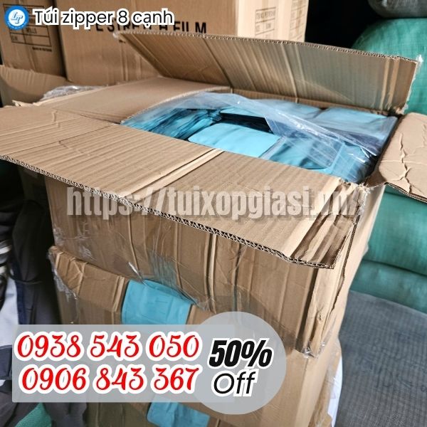 Lê Thanh nguồn sỉ túi zipper 8 cạnh màu hàng đẹp, giá tận xưởng