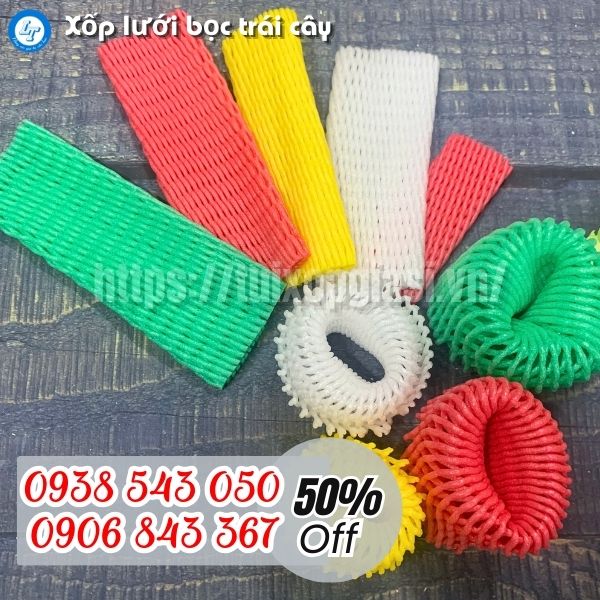 Xốp lưới bọc trái cây đa dạng kích cỡ