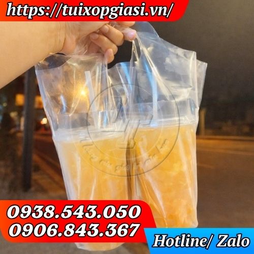Túi đôi đựng trà sữa