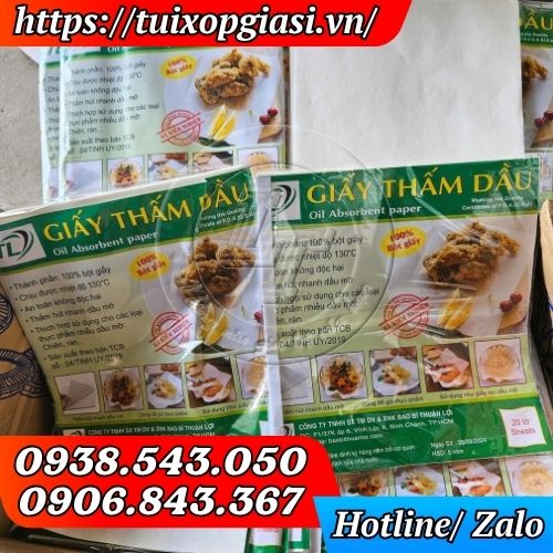 Nơi bán giấy thấm dầu chiên rán bịch 20 tờ giá sỉ TPHCM