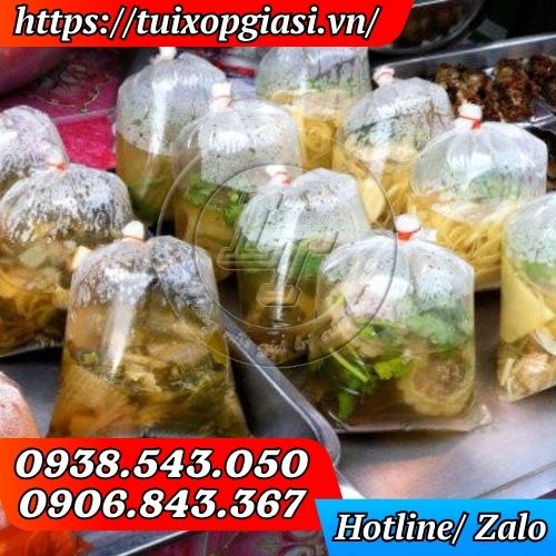 Túi pe mềm đựng nước dùng bún phở