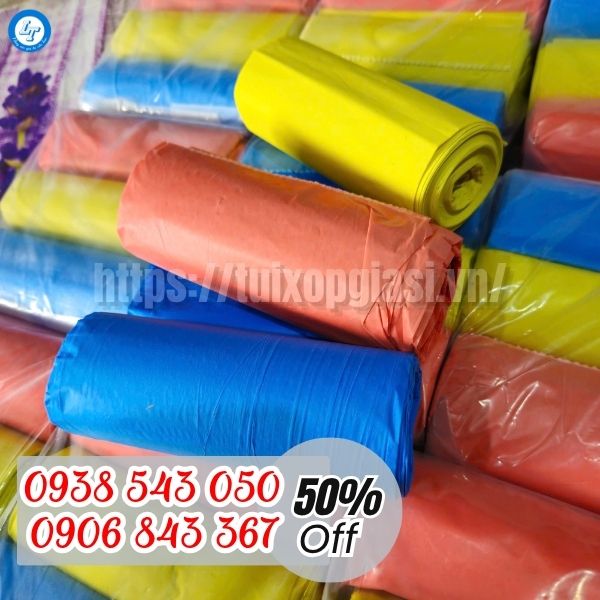 Túi rác 3 cuộn màu