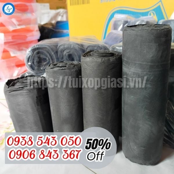 Túi rác cuộn màu đen