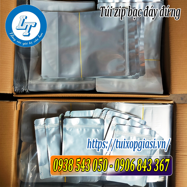 Phân phối túi zip bạc đáy đứng giá rẻ tphcm