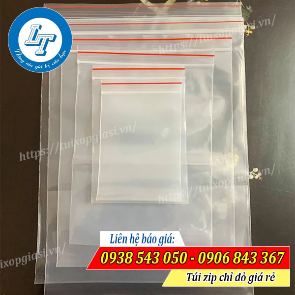 Phân phối túi zip chỉ đỏ giá rẻ