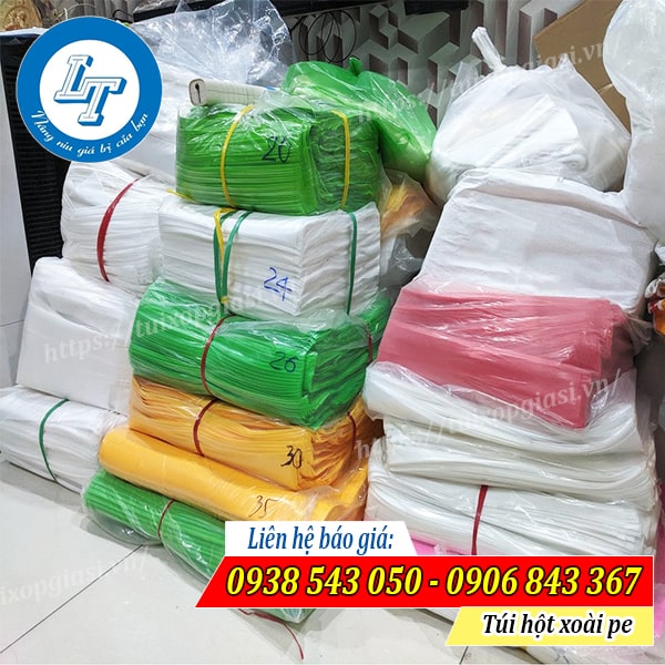 Sỉ lẻ túi hột xoài pe đủ màu giá rẻ Sỉ lẻ túi hột xoài pe đủ màu giá rẻ