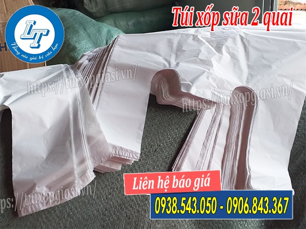 Sỉ lẻ túi xốp sữa 2 quai giá tốt