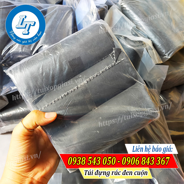 Sỉ lốc túi đựng rác đen cuộn size trung