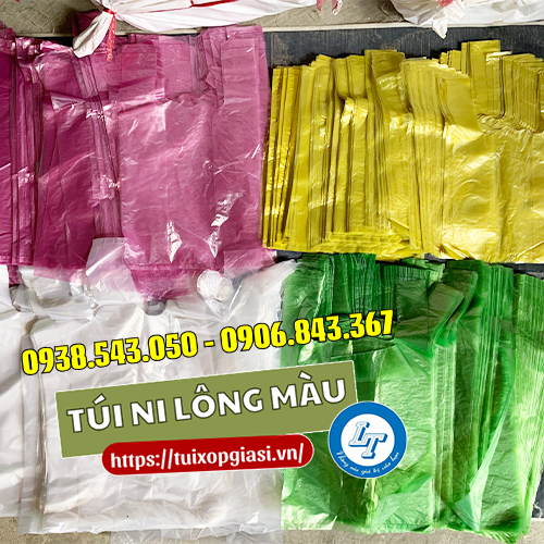 Sỉ rẻ túi ni lông màu đẹp tphcm