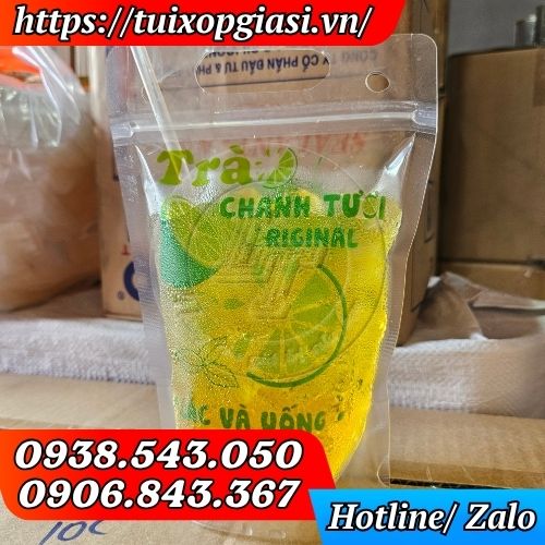 Túi zip đựng trà chanh, trà sữa, trà tắc
