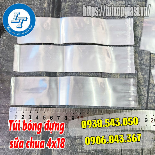 Túi bóng đựng sữa chua 4x18cm