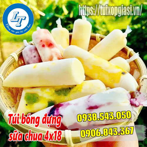 Túi bóng đựng sữa chua 4x18