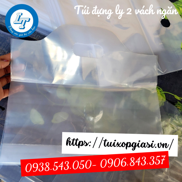 Sỉ túi đựng ly 2 vách ngăn Sỉ túi đựng ly 2 vách ngăn