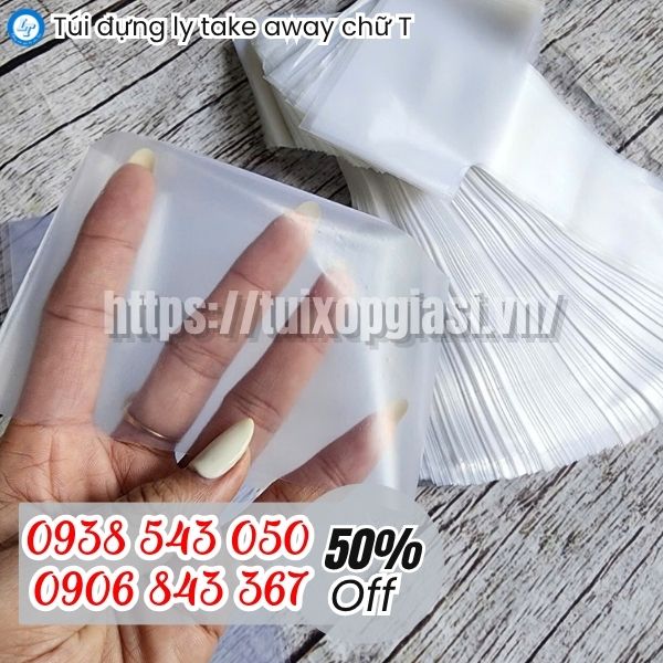 Túi đựng ly take away chữ T chất lượng, chắc chắn